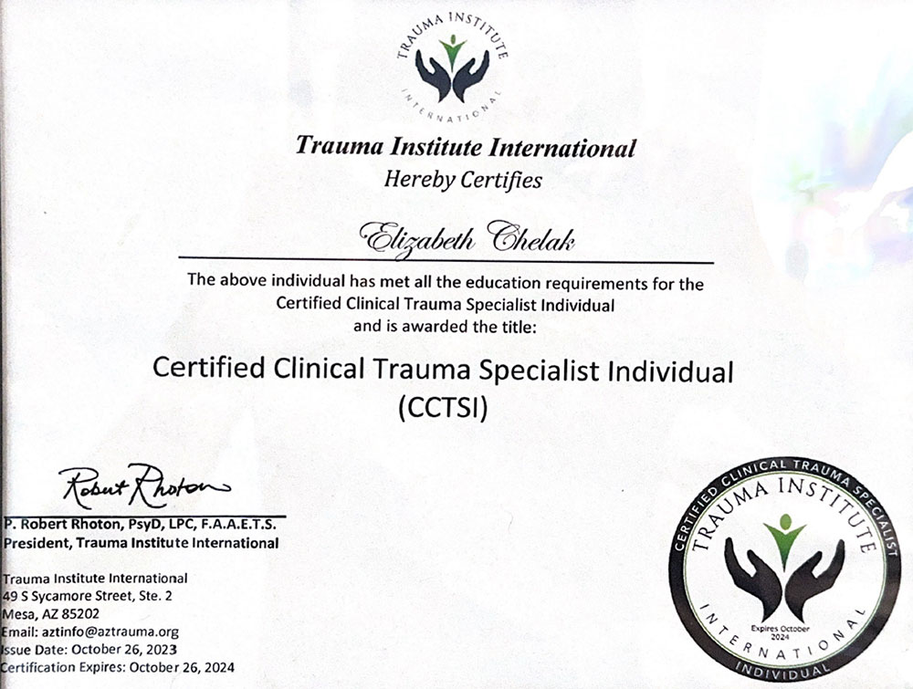 Certified Clinical Trauma Specialist