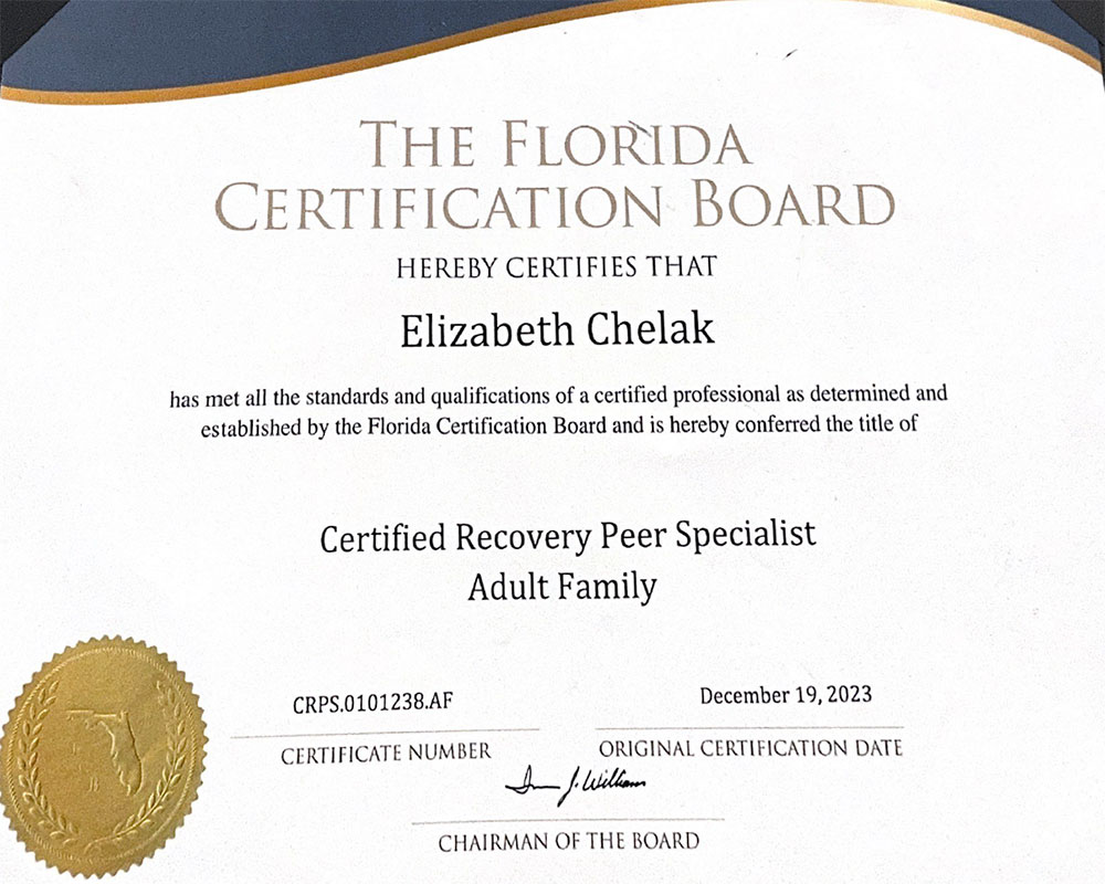 Certified Recovery Specialist